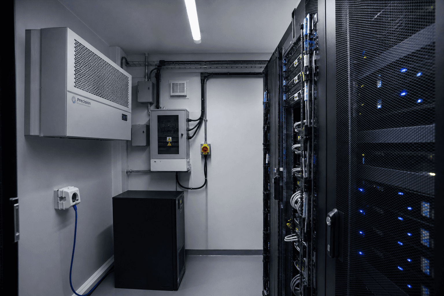 Precision cooling for a commercial server room